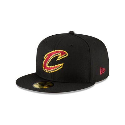 Sapca New Era Cleveland Cavaliers NBA Pixel 59FIFTY Fitted - Negrii